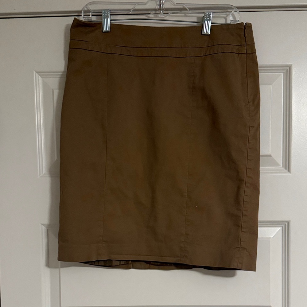Loft Classic Caramel Women's Lined Knee Length Pencil Skirt
